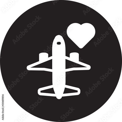 Honeymoon glyph icon