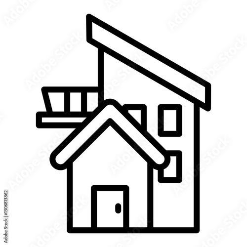 Property Icon in Outline Style. Simple Vector Design. Simple Vector Outline Icon