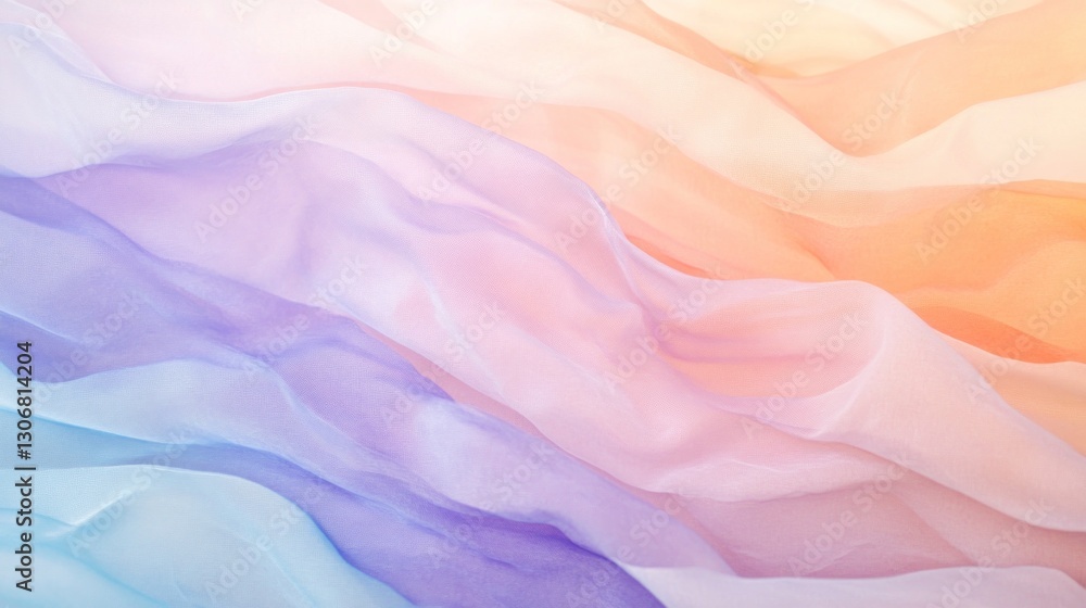 Obraz premium Beautiful Layers Of Translucent Flowing Fabric In Various Pastel Colors