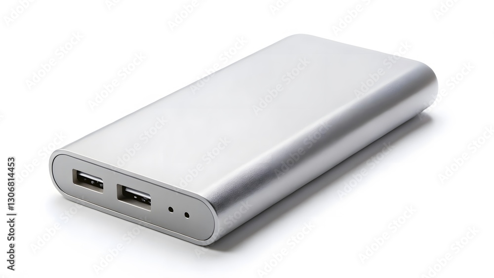 Silver Portable Power Bank Silver Portable Power Bank