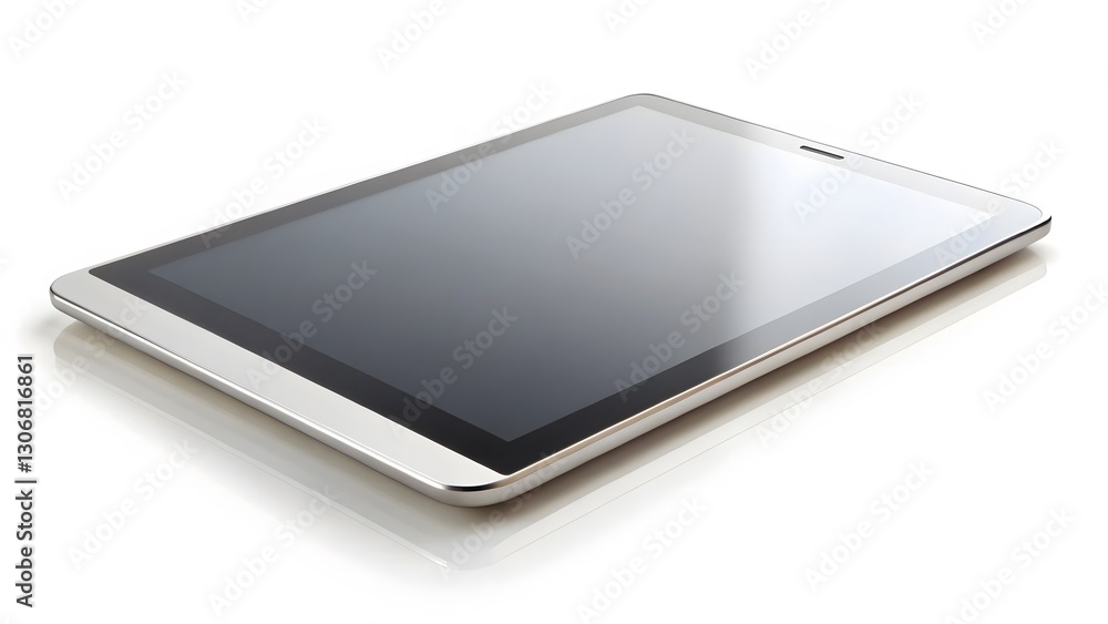 White Tablet Computer on White Background White Tablet Computer on White Background