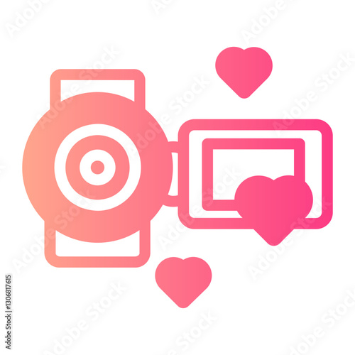 video camera gradient icon