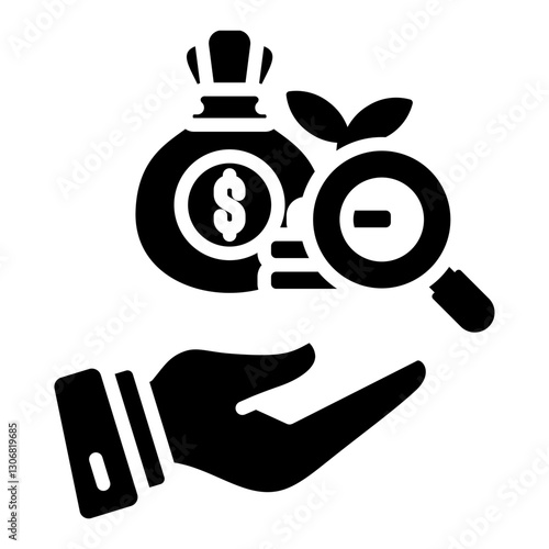 Investment Opportunity Icon in Glyph Style. Simple Vector Design. Simple Vector Glyph Icon