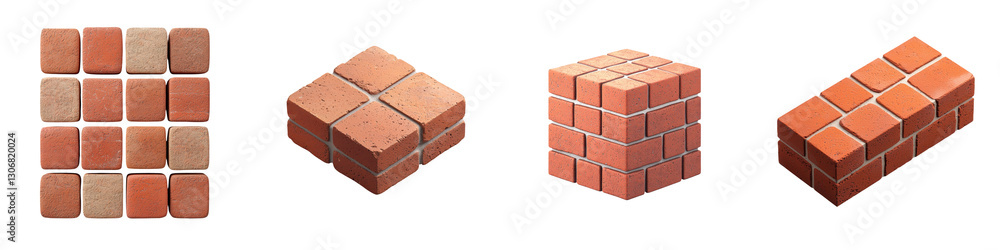 Stacked brick layers in different shades of orange brown and beige creating a textured geometric and industrial background Closeup of a building facade or wall made of traditional clay bricks Stacked brick layers in different shades of orange brown and beige creating a textured geometric and industrial background Closeup of a building facade or wall made of traditional clay bricks