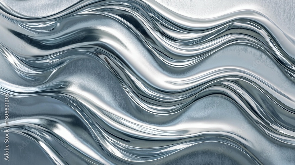 Abstract silver metallic wavy background texture. Abstract silver metallic wavy background texture.