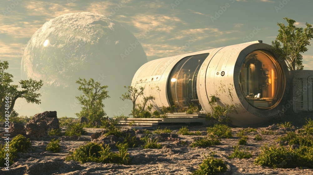 Futuristic Habitat on an Alien Planet Futuristic Habitat on an Alien Planet