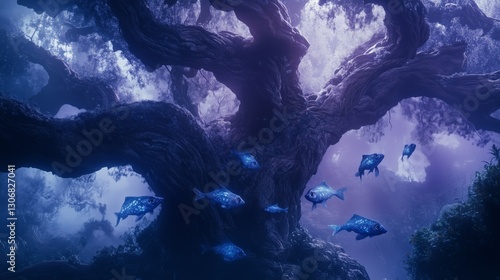 Wallpaper Mural Dreamy Underwater Forest Torontodigital.ca