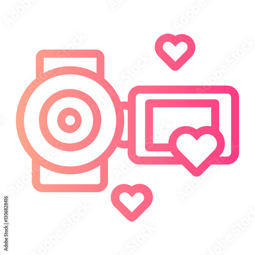 video camera gradient icon