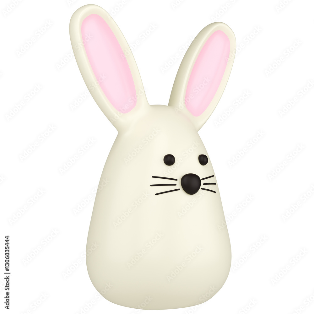 Obraz premium Stylized Easter bunny. Isolated on transparent background