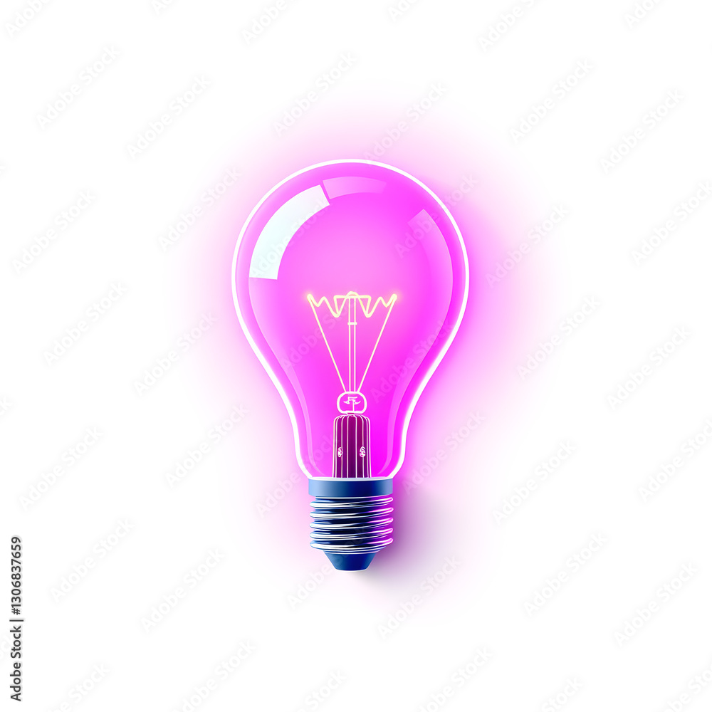 Electrician light bulb holographic 3D icon. neon symbol vector illustration isolated on white background. Generative AI Electrician light bulb holographic 3D icon. neon symbol vector illustration isolated on white background. Generative AI