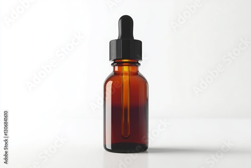 Wallpaper Mural Close-up amber glass dropper bottle isolated Torontodigital.ca