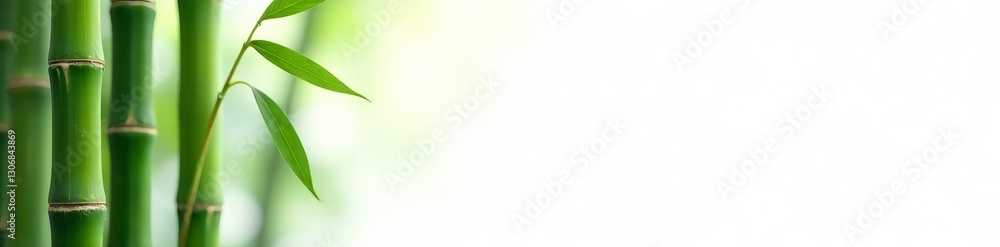Isolated bamboo stalks against white background, tall, isolated, tropical Isolated bamboo stalks against white background, tall, isolated, tropical