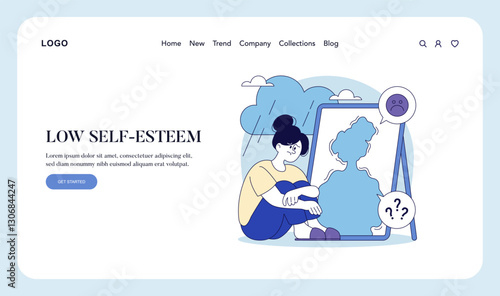 Negletful Parenting Style. Flat Vector Illustration