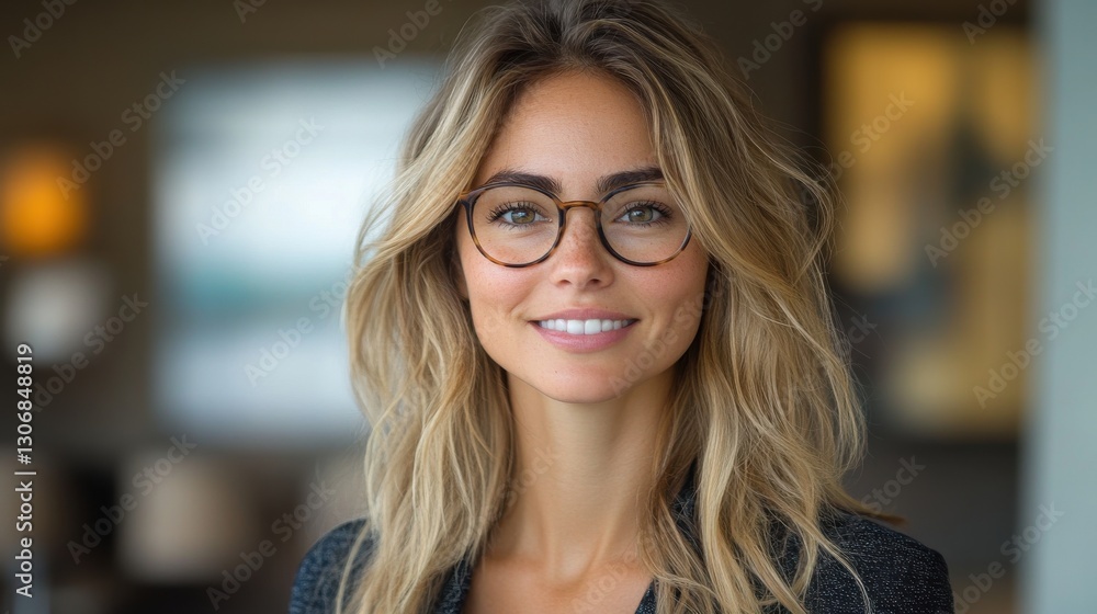 professional woman smiling during online video conference call professional woman smiling during online video conference call