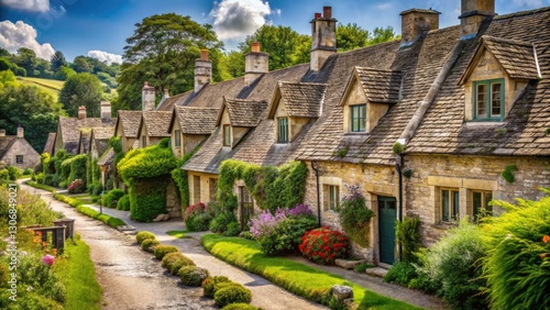 Wallpaper Mural Bibury Arlington Row Cottages Double Exposure: Dreamy English Village Photography Torontodigital.ca