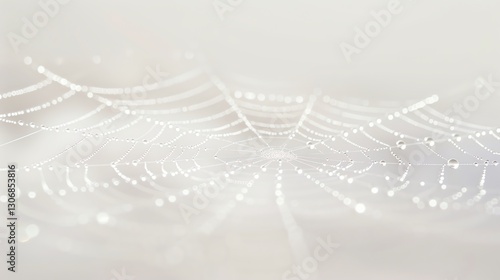 A spider web with water droplets on it.