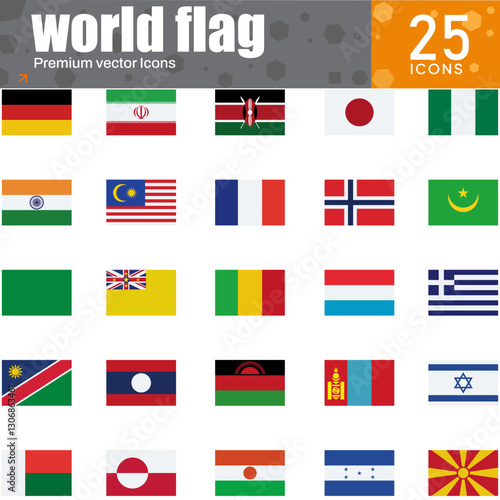 Free Download World Flags Icon Set – Vector Illustration - GFXLoad