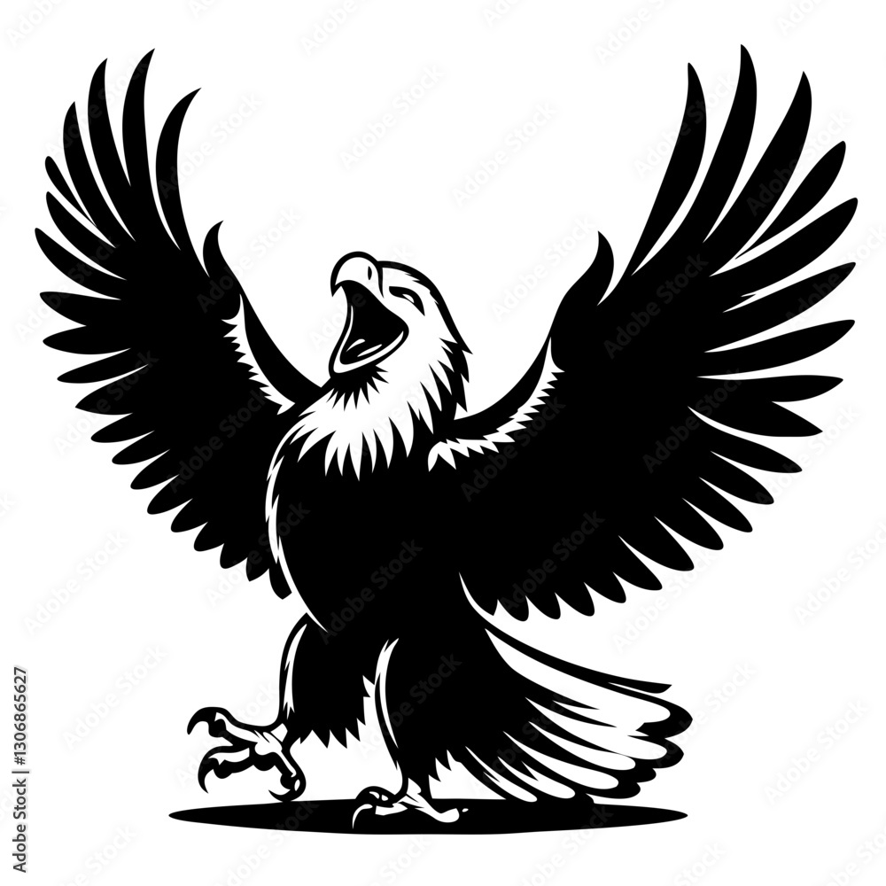 Obraz premium Eagles black color vector