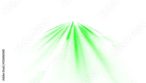 Neon speed lines vector background. Futuristic motion blur effect in green. Abstract glowing road lights. Cyberpunk technology design. Fast light streaks. Digital flow. Vector illustration. PNG.