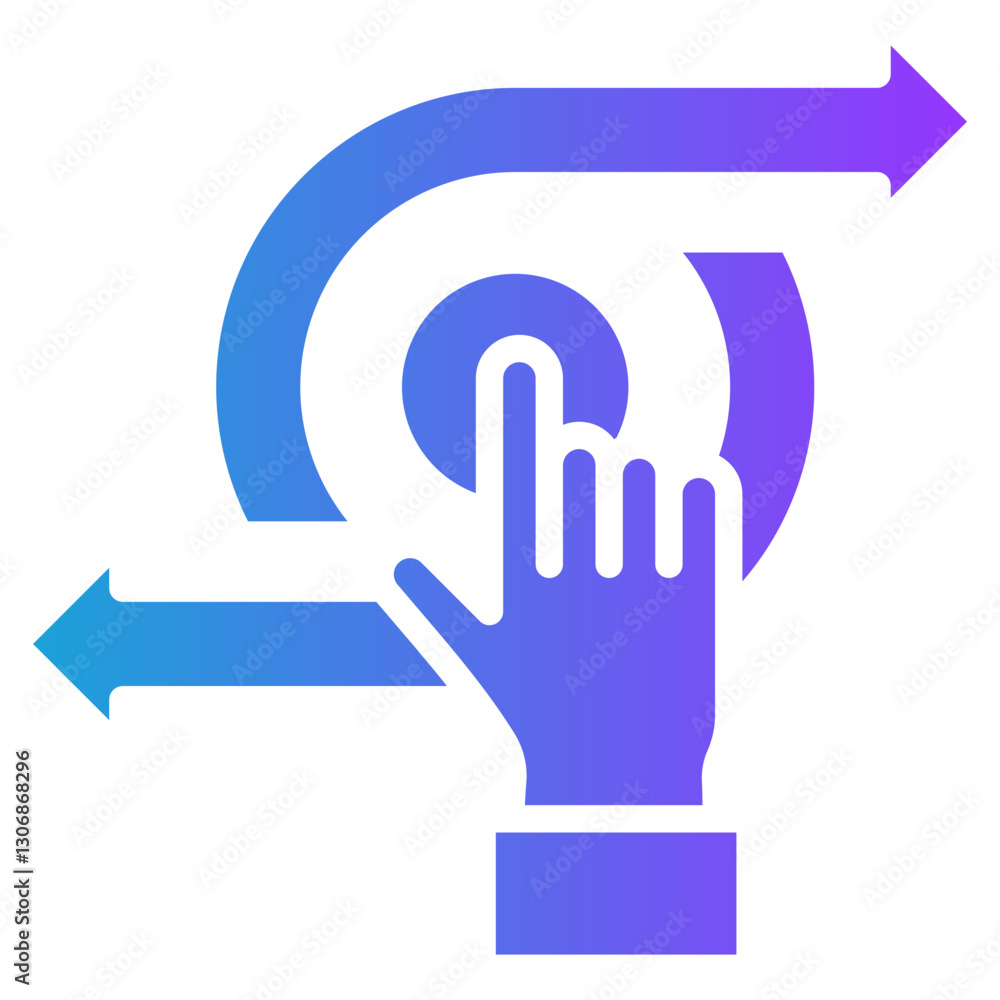 Decision Making glyph gradient icon Decision Making glyph gradient icon