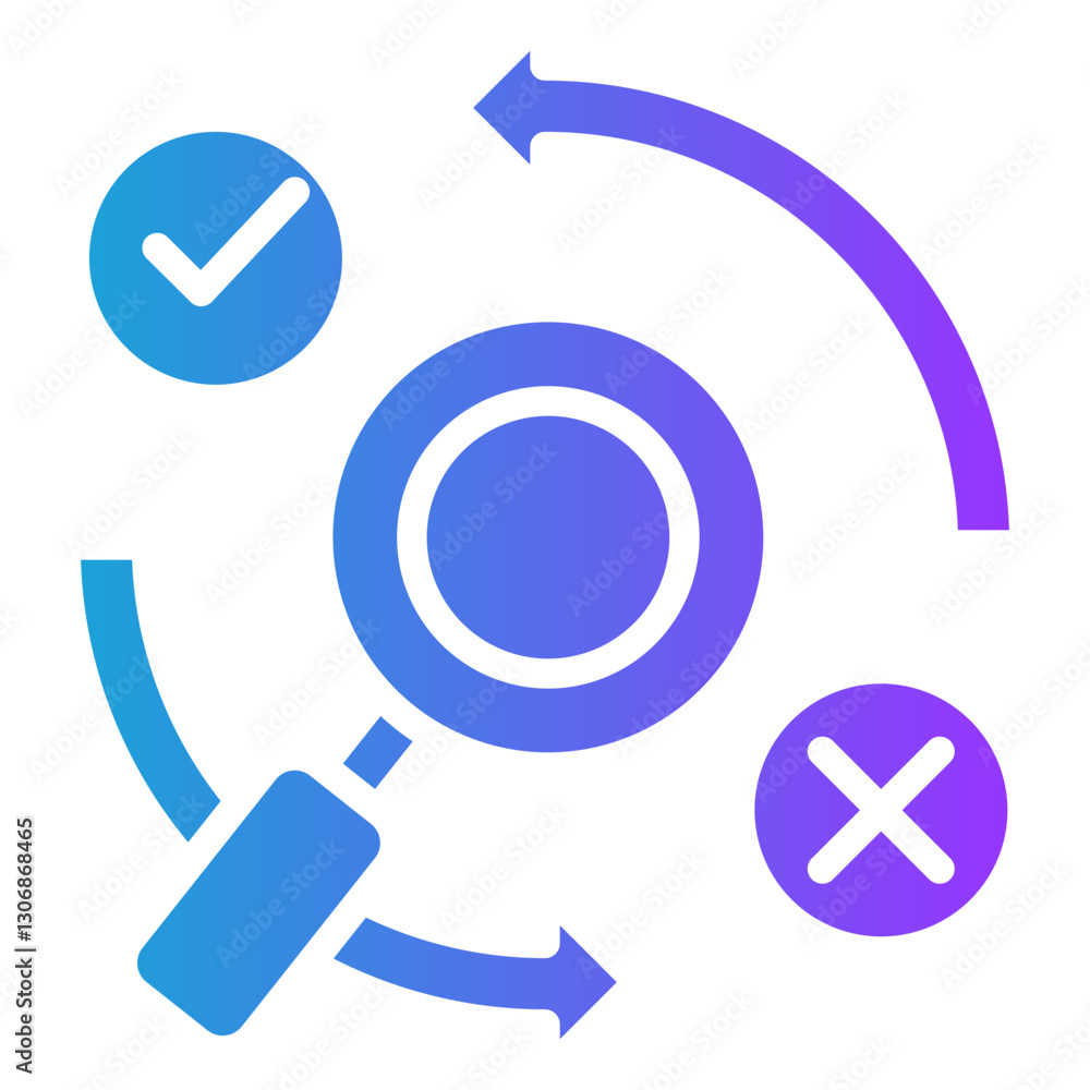 Effective Decisions glyph gradient icon Effective Decisions glyph gradient icon