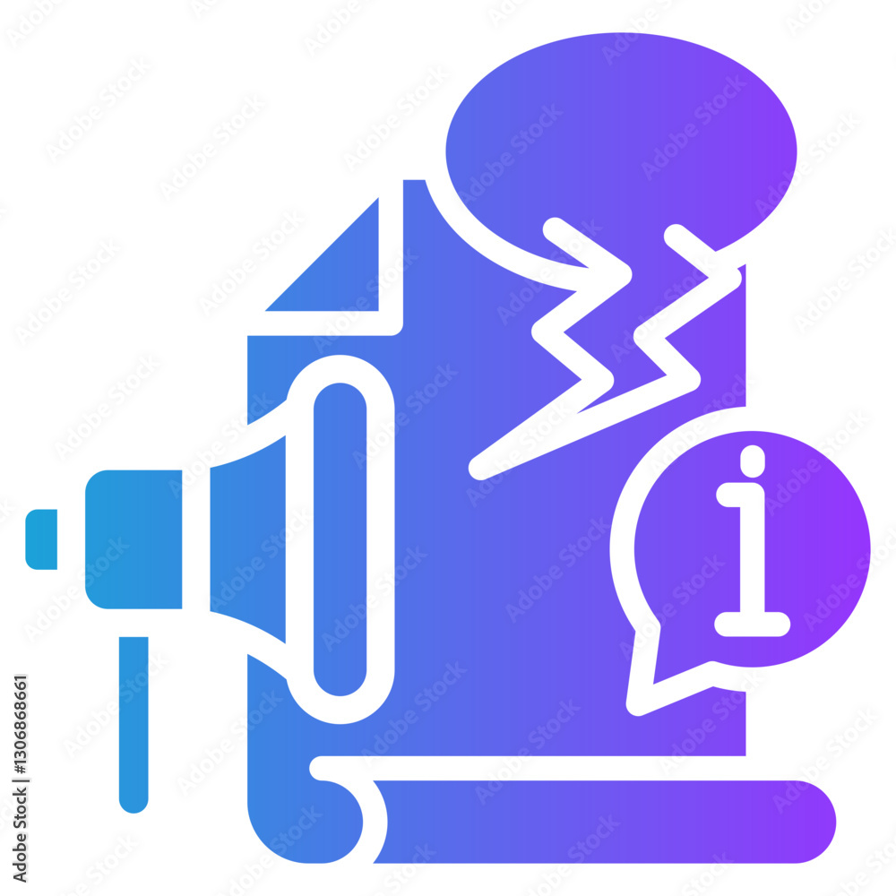 Relevant Information glyph gradient icon Relevant Information glyph gradient icon
