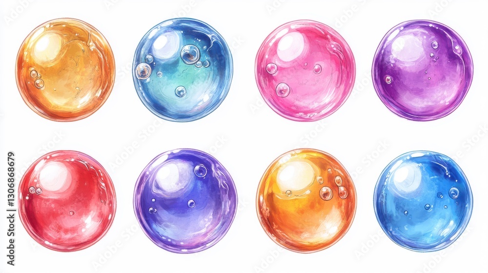 soap bubbles isolated,cartoon illustration style soap bubbles isolated,cartoon illustration style