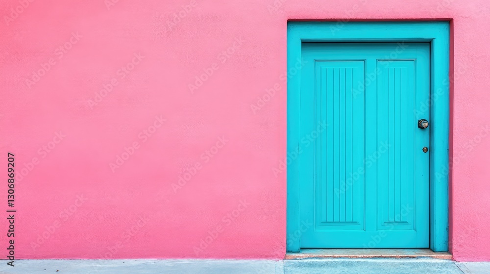 A clean, newly installed door with a simple frame and plenty of space around it for marketing copy. A clean, newly installed door with a simple frame and plenty of space around it for marketing copy.