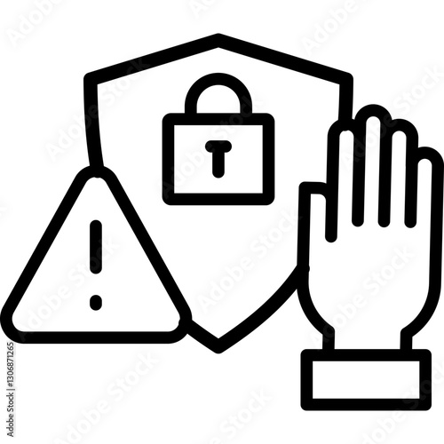 Prevention line icon