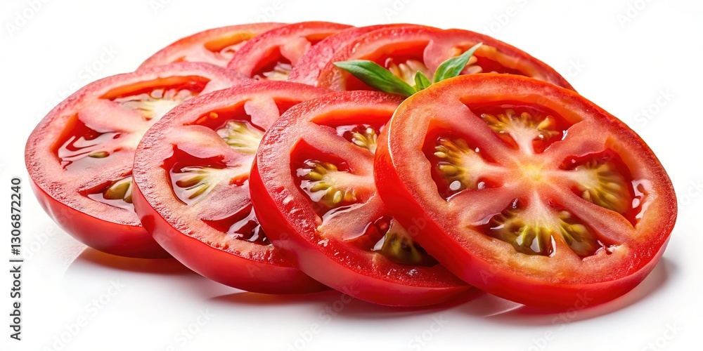 Fresh Tomato Slices - High Definition Close Up Fresh Tomato Slices - High Definition Close Up