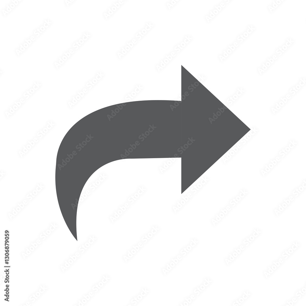 curve right arrow sign curve right arrow sign