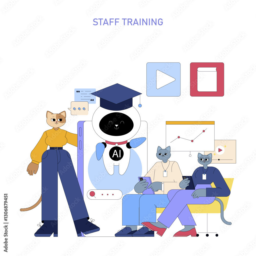Business Processes. Flat Vector Illustration Business Processes. Flat Vector Illustration