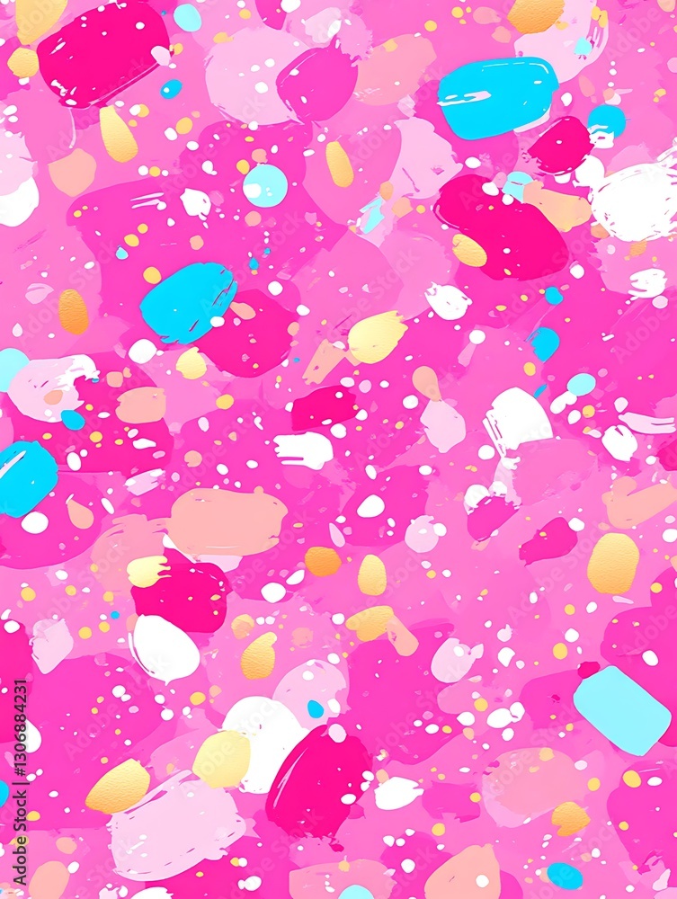 Whimsical pink splash extravaganza, an uplifting vibrant abstract background Whimsical pink splash extravaganza, an uplifting vibrant abstract background