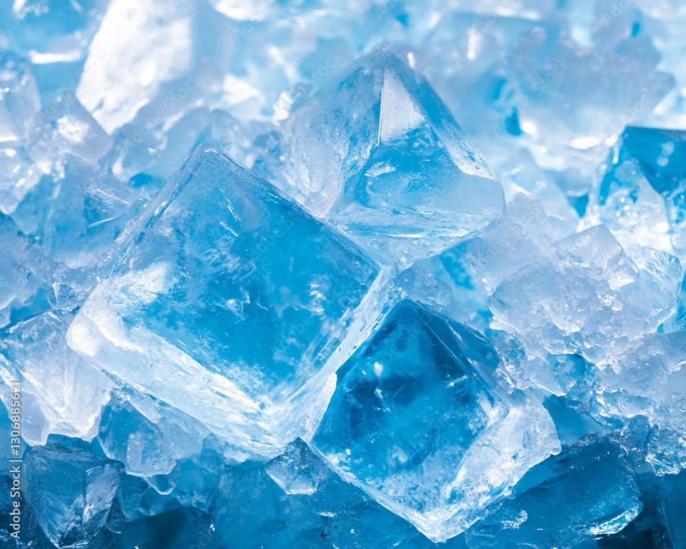 Blue Crystal Pile Close-Up Texture Blue Crystal Pile Close-Up Texture