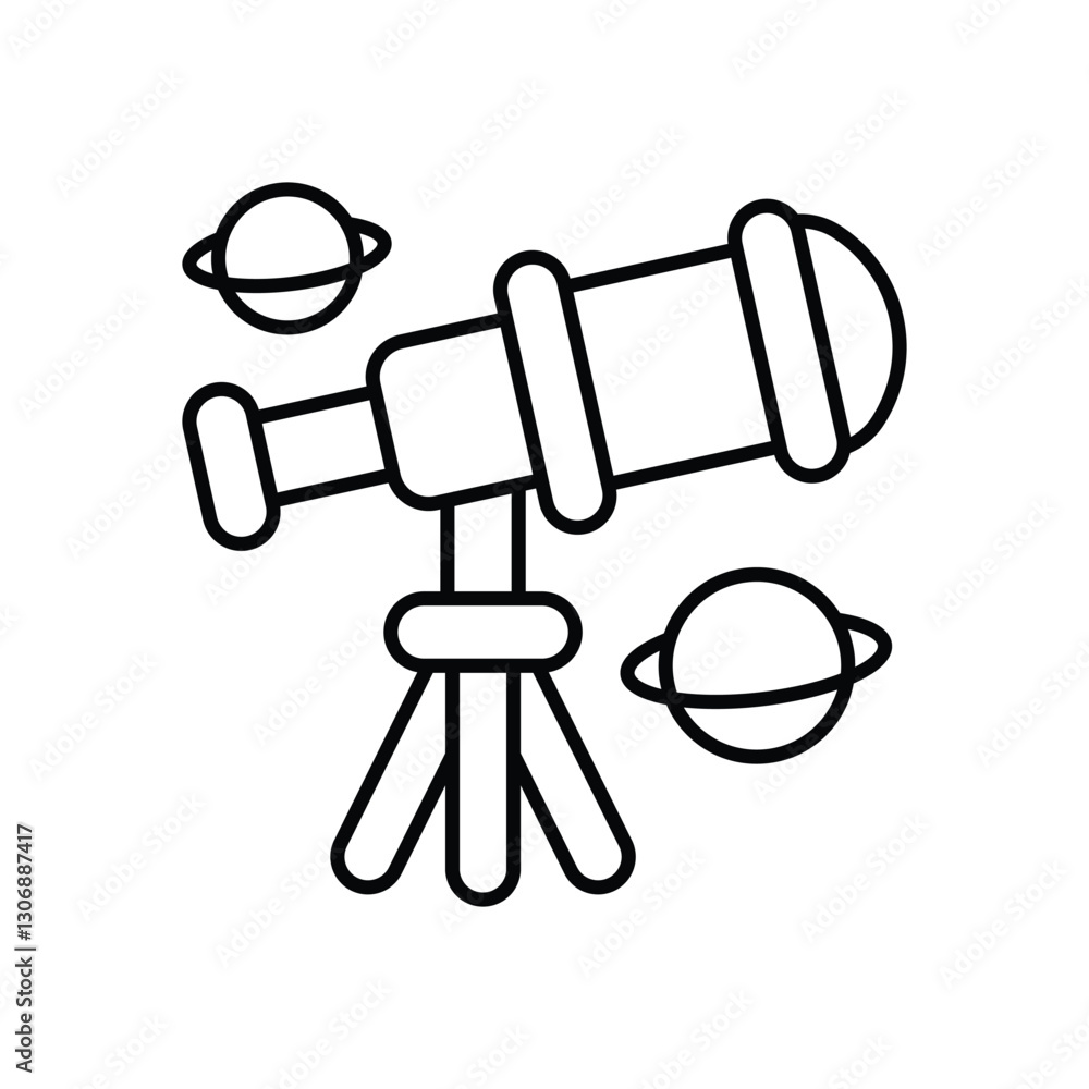 Telescope Icon vector stock illustration Telescope Icon vector stock illustration