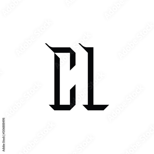 CL monogram logo design letter text name symbol monochrome logotype alphabet character simple logo