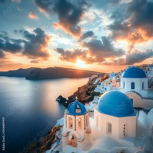 A breathtaking view of Santorini, Greece