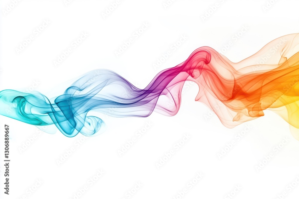 Vibrant swirling smoke in rainbow hues on a clean backdrop for contemporary decor and innovative artistic endeavors Vibrant swirling smoke in rainbow hues on a clean backdrop for contemporary decor and innovative artistic endeavors