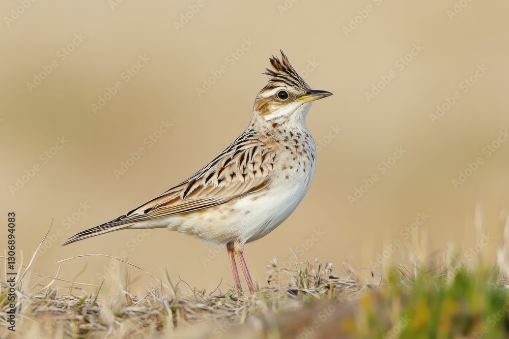 Fototapeta premium Skylark (Alauda arvensis) - Bird Illustration in Nature