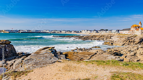 Foto quiberon atlantic ocean french brittany coastline