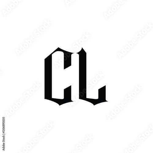 CL monogram logo design letter text name symbol monochrome logotype alphabet character simple logo