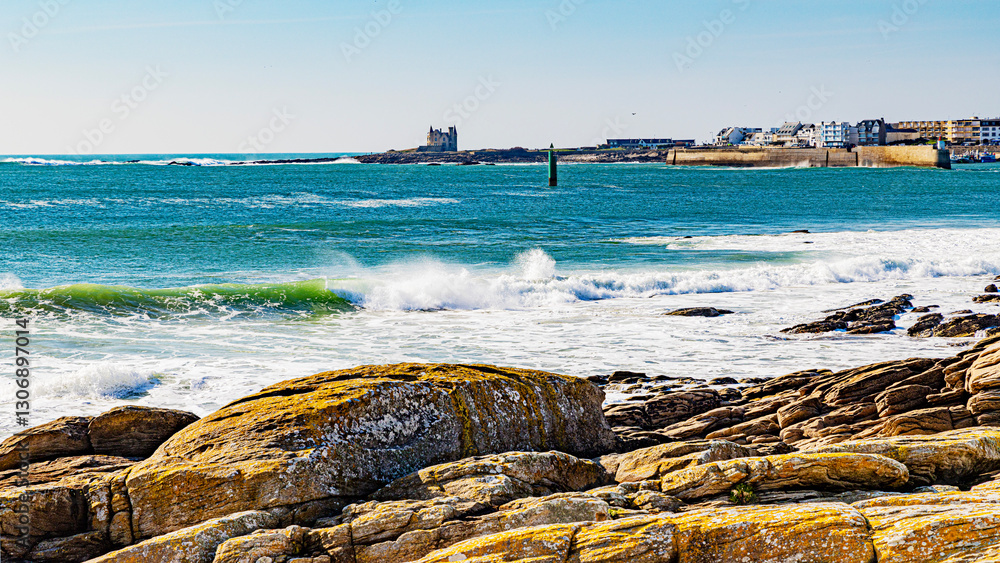 quiberon atlantic ocean french brittany coastline quiberon atlantic ocean french brittany coastline