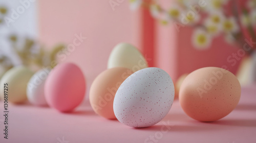 Easter Egg Background Tabletop Mockup