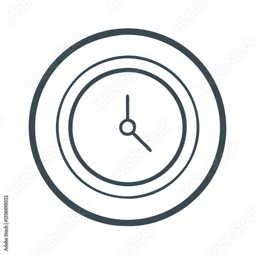 A clock icon representing business time management, efficiency, and meeting deadlines. Ideal for corporate planning, scheduling, and productivity enhancement themes.
