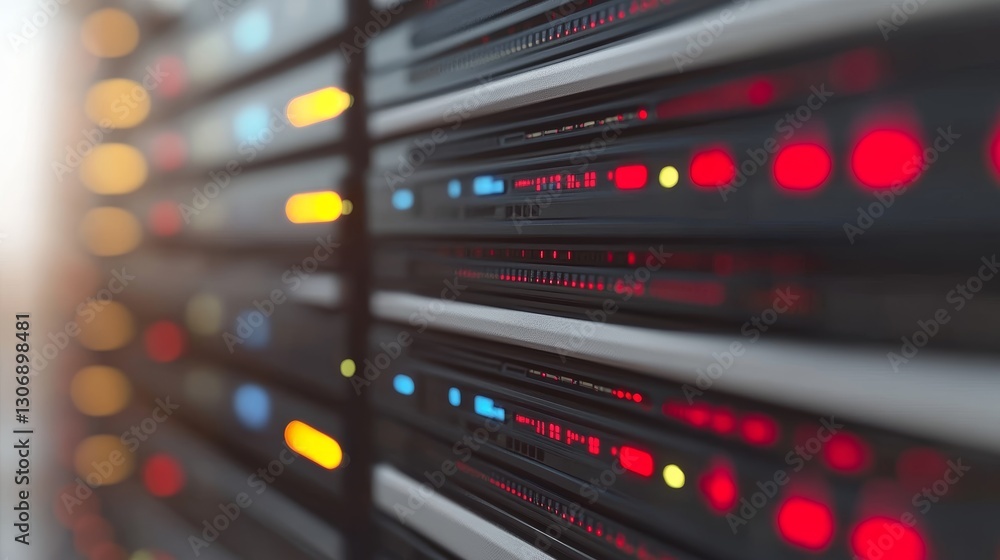 Modern technology data center with rows of advanced server hardware, illuminated by lights, symbolizing cloud computing, big data, and digital security. Modern technology data center with rows of advanced server hardware, illuminated by lights, symbolizing cloud computing, big data, and digital security.