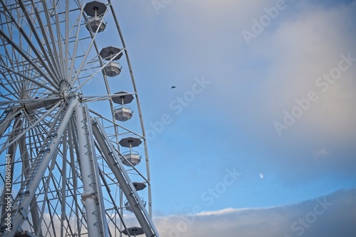 Ferris wheel and blue sky