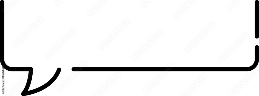 Obraz premium 吹き出し シンプル 四角 上なし ベクター