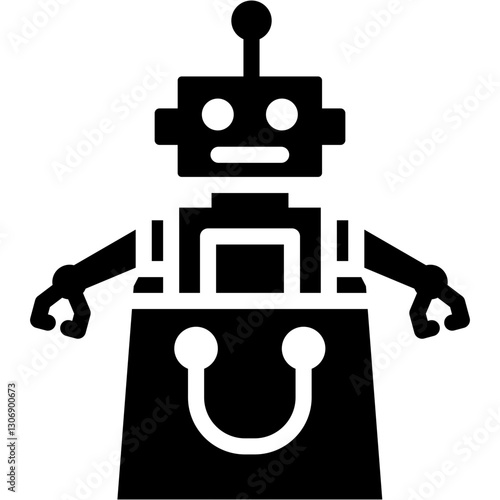 Robot Shopping Icon