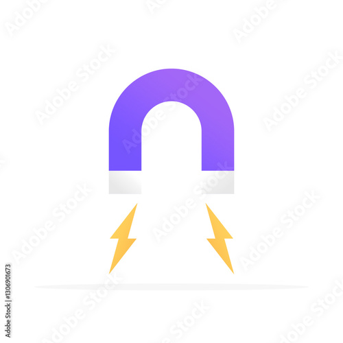 magnet icon, colored flat vector. modern and minimalist design