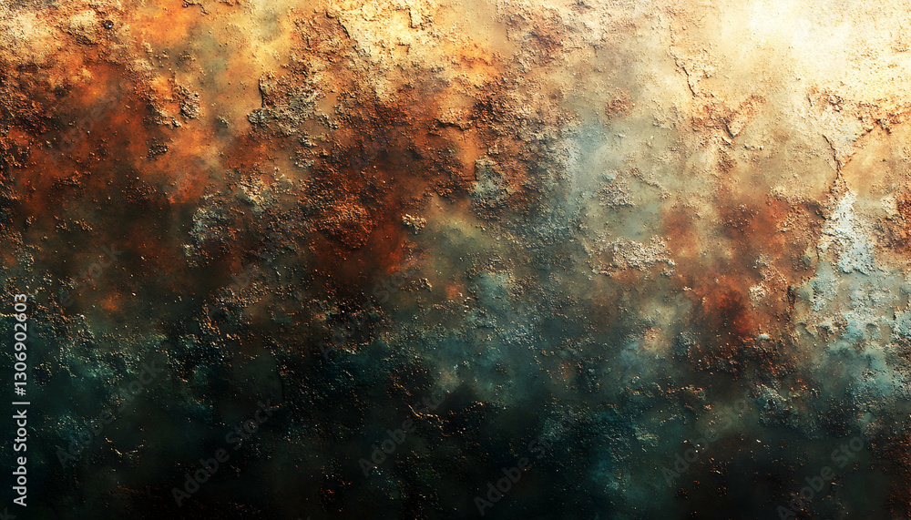 Abstract Cosmic Nebula Texture with Orange Brown and Teal Hues Abstract Cosmic Nebula Texture with Orange Brown and Teal Hues